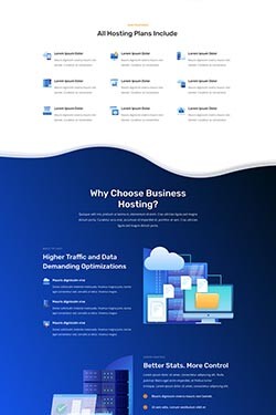 Features page for web design